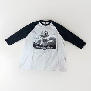 NWOT Gildan Baseball Medium Tee Korn Band Tee North American Tour 2024 T-shirt